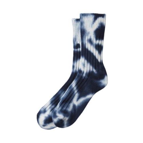 Chunky Ribbed Crew Socks Tie Dye RoToTo , Multicolor , Heren