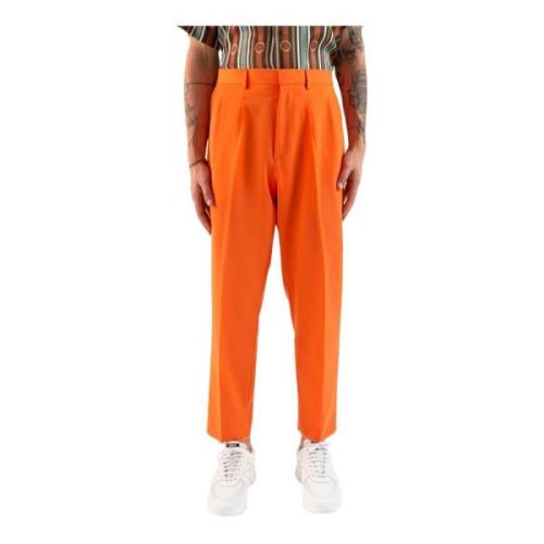 Elegant Suit Trousers Pantalone Corsinelabedoli , Orange , Heren