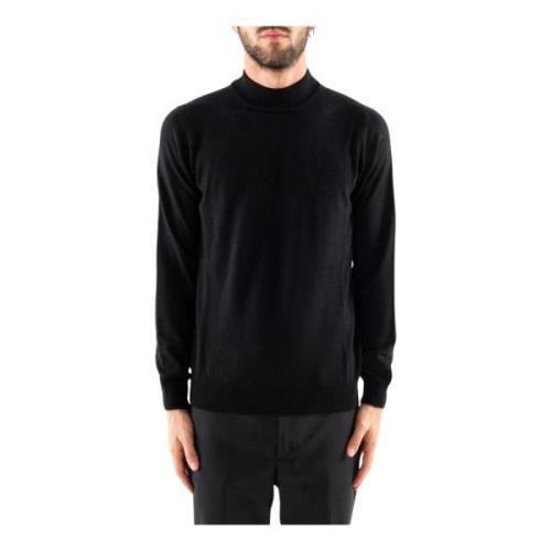 Turtleneck Jumpers in Extrafijne Wol Corsinelabedoli , Black , Heren