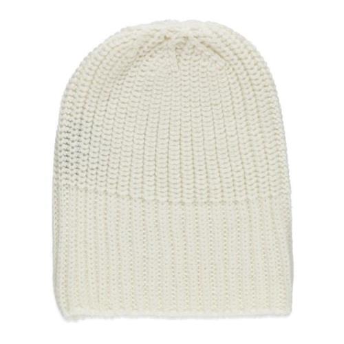 Ivoor Wol Beanie Elastisch Geribbeld Patroon Andrea Ya’aqov , Beige , ...