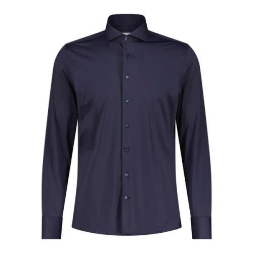 Jersey Slim-Fit Shirt Fakts , Blue , Heren