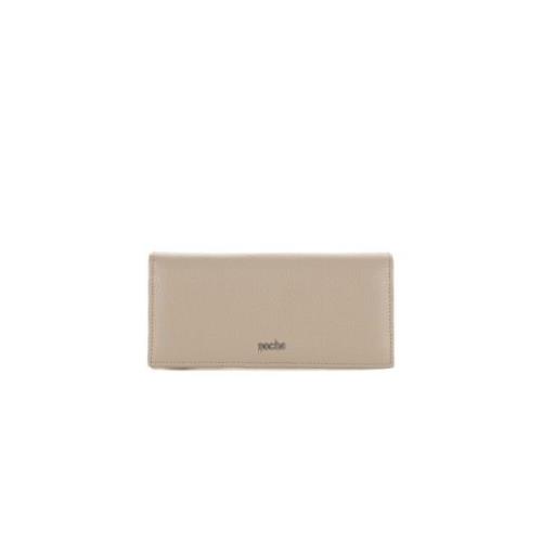 Stijlvolle Leren Portemonnee Poche Paris , Beige , Dames