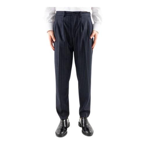 Klassieke Wollen Pantalon Corsinelabedoli , Blue , Heren