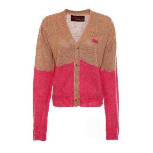 V-hals Cardigan met Jacquard Detail Stockholm Surfboard Club , Multico...