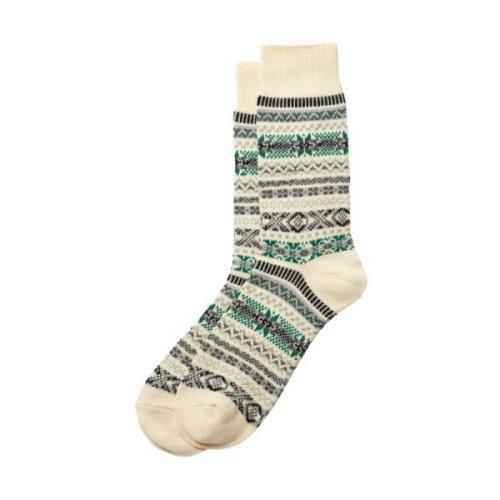 Fair Isle Jacquard Crew Socks RoToTo , Multicolor , Heren