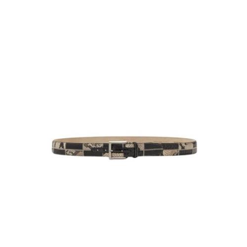 Zwart Python Patchwork Riem Biagini , Black , Heren