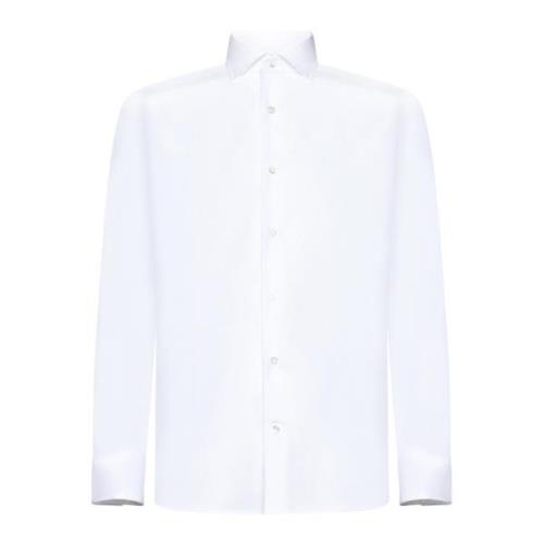 Poplin Texture White Shirt D4.0 , White , Heren