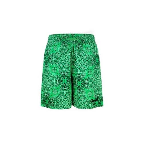 Groene Paisley Shorts Garment Workshop , Green , Heren