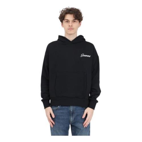 Zwarte hoodie met logo op voorkant gestikt Garment Workshop , Black , ...