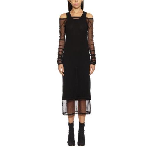 Tule Mesh Jurk Andrea Ya’aqov , Black , Dames