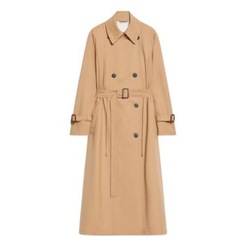 Bruine Trenchcoat Dubbel-Breasted Max Mara Weekend , Brown , Dames