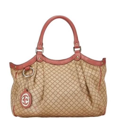 Pre-owned Canvas handbags Gucci Vintage , Brown , Dames