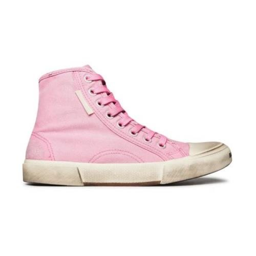 Vernietigde Stof Hi-Top Sneakers Balenciaga , Pink , Unisex