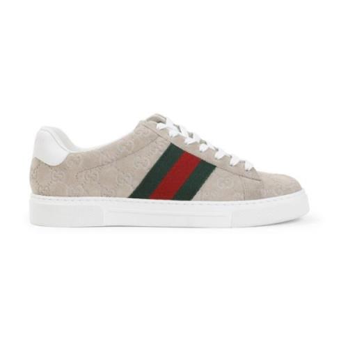 Ace Sneakers Oatmeal VRV Style Gucci , Beige , Heren