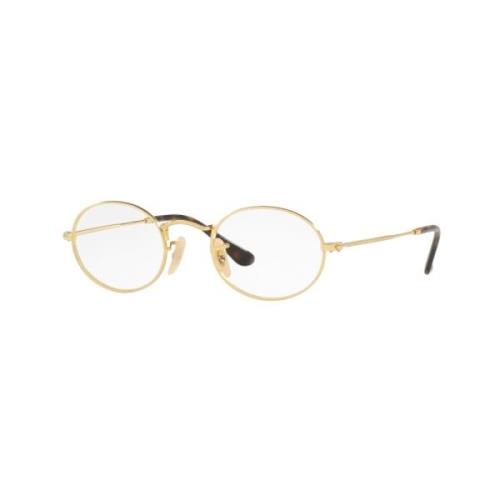 Oval Metal Brilmontuur Ray-Ban , Yellow , Heren