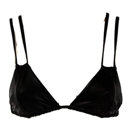 Triangle Bra Bikini met Vetersluiting Details Trussardi , Black , Dame...