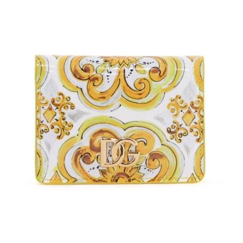 Maiolica Print Continental Portemonnee Dolce & Gabbana , Yellow , Dame...