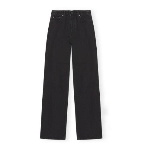 Stretch Denim Andi Jeans Ganni , Black , Dames