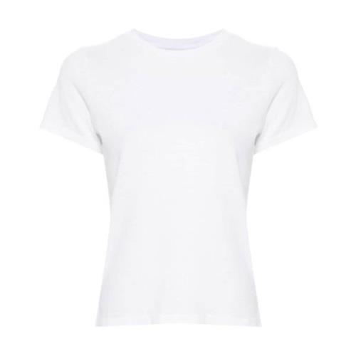 Wit Katoenen Crew Neck T-Shirt Khaite , White , Dames