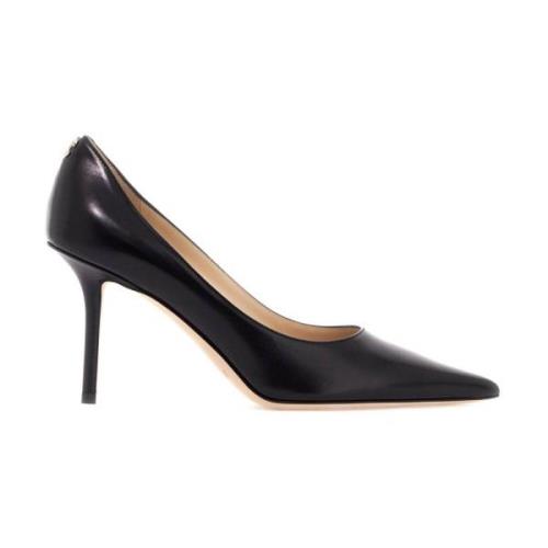 Gouden Logo Leren Pumps Jimmy Choo , Black , Dames