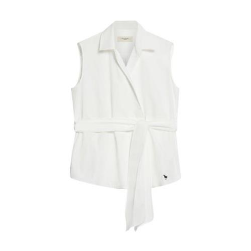 Witte Weekend Overhemden Chic Katoen Max Mara Weekend , White , Dames