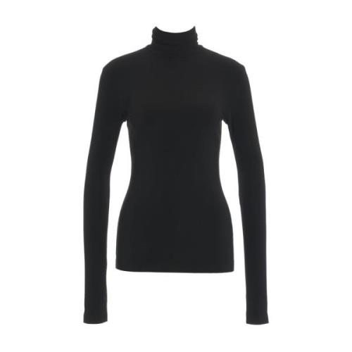 Zwarte Turtleneck Top Dameskleding Norma Kamali , Black , Dames