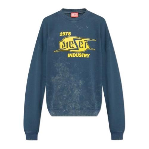 Sweatshirt S-Boxt-Q5 Diesel , Blue , Heren