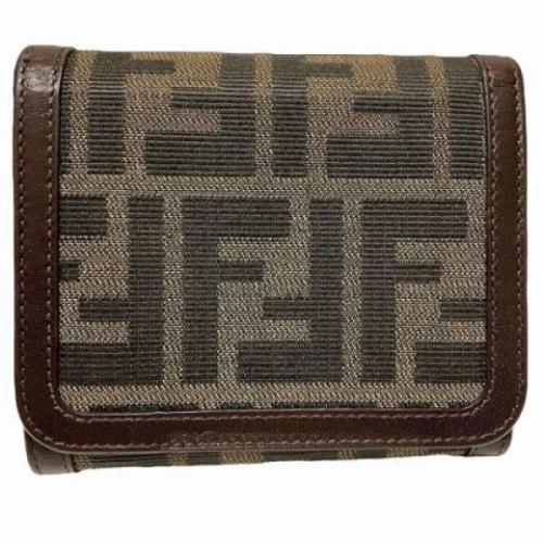 Pre-owned Leather wallets Fendi Vintage , Brown , Dames