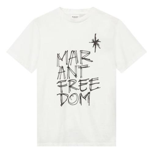 Bedrukt katoenen T-shirt ronde hals korte mouw Isabel Marant Étoile , ...