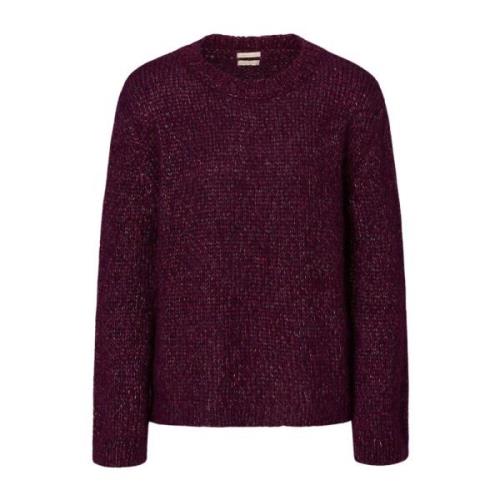 Zijde Mohair Bell-Sleeve Sweater Massimo Alba , Purple , Dames