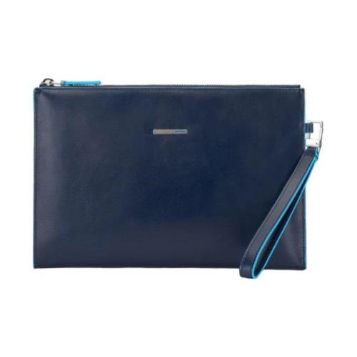 Slanke iPad Mini Hoes met Brillenvak Piquadro , Blue , Heren