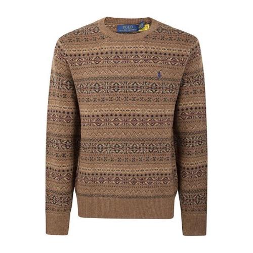 Camel Combo Pullover Sweater Ralph Lauren , Brown , Heren