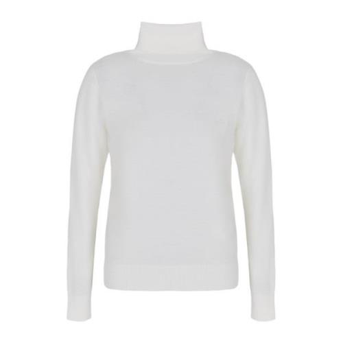 Witte Sweater Dolcevita Zachte Wol Armani Exchange , White , Dames