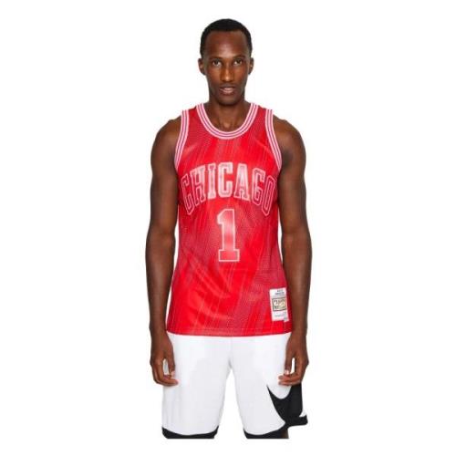 Rode Chicago Bulls Tanktop Mitchell & Ness , Red , Heren