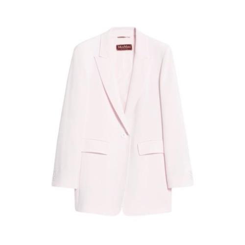 Klassieke Blazer met Knoopmouwen Max Mara Studio , Pink , Dames