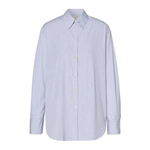 Katoenen Herenshirt met Achterpas Massimo Alba , Blue , Heren