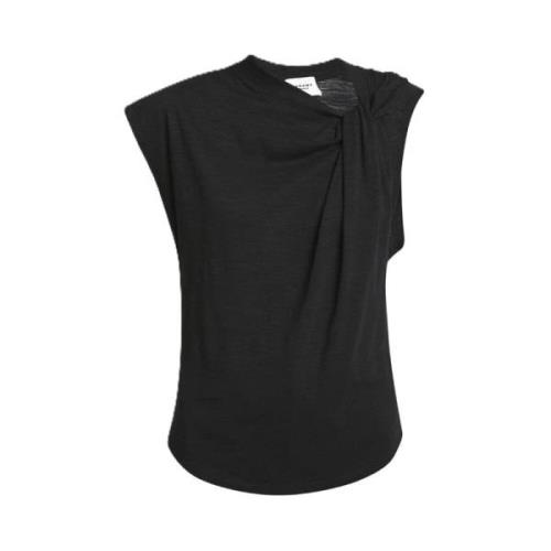 Asymmetrische Mouwloze Top Losse Pasvorm Isabel Marant Étoile , Black ...