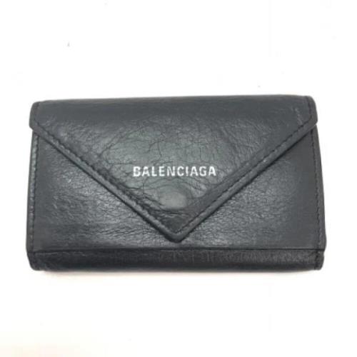 Pre-owned Leather wallets Balenciaga Vintage , Black , Heren