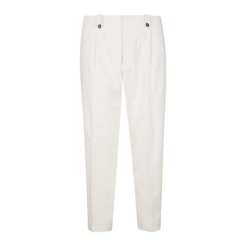 Cashmere Katoen Regular Fit Broek Eleventy , White , Heren