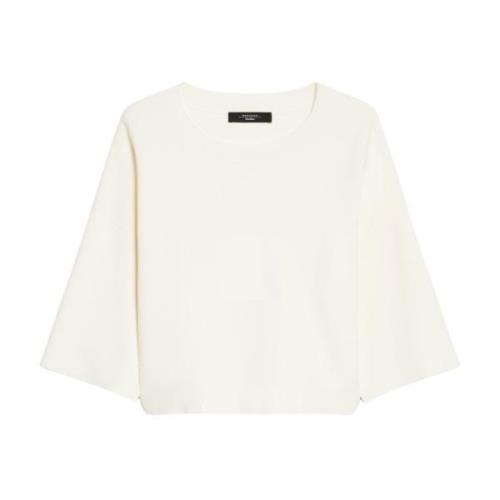 Elegant Cropped Sweater Max Mara Weekend , Beige , Dames