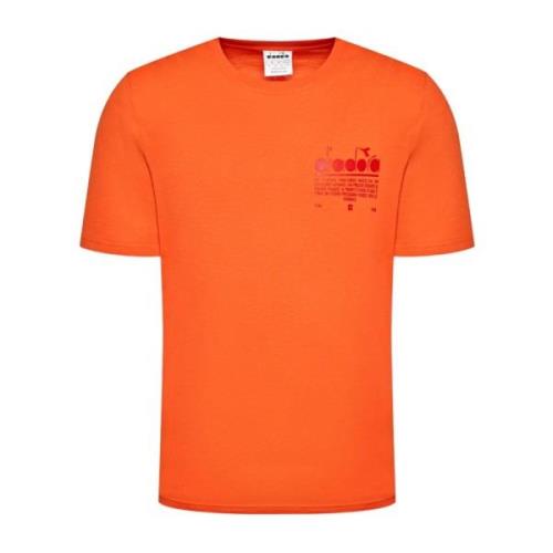 Korte Mouw T-shirt Diadora , Orange , Heren