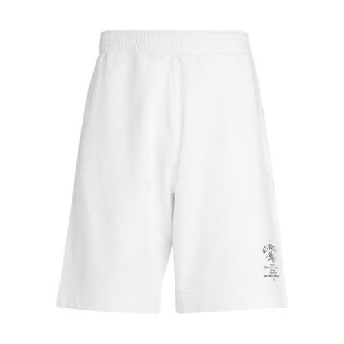 Katoenen Bermuda Shorts met Logo Print Givenchy , White , Heren