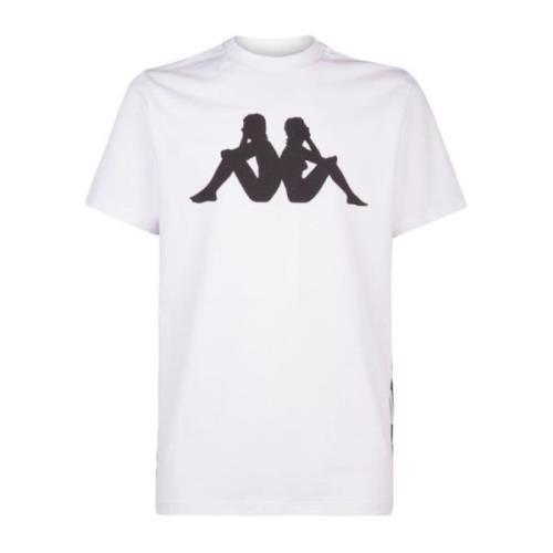 Korte Mouw T-shirt Kappa , White , Heren