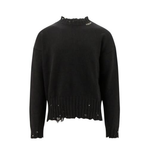 Katoenen Heren Sweatshirt met Geborduurd Logo Marni , Black , Heren