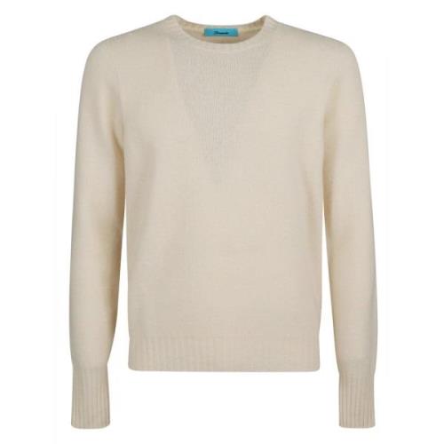 Beige Lambswool Crew Neck Sweater Drumohr , Beige , Heren