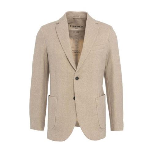 Beige Blazer Aw24 Herenmode Circolo 1901 , Beige , Heren