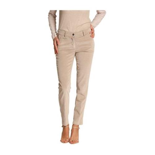 Fluweel Corduroy Slim Fit Chino Broek Mason's , Beige , Dames