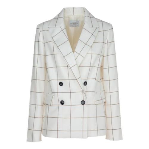 Geruite double-breasted blazer Vicario Cinque , White , Dames