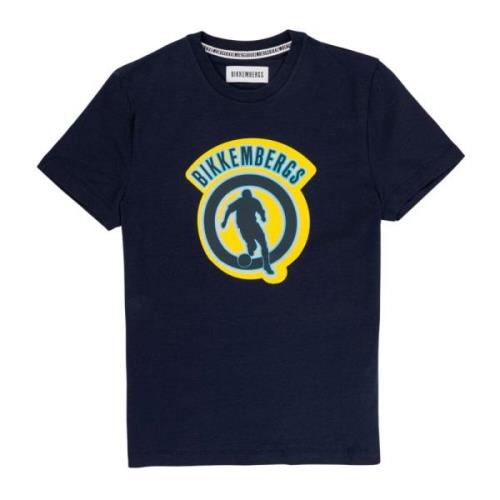 Stijlvolle Heren T-Shirt Collectie Bikkembergs , Blue , Heren