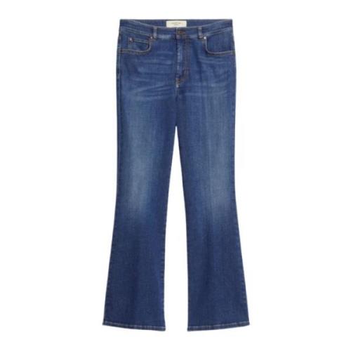 Slim Flare Cropped Denim Jeans Max Mara Weekend , Blue , Dames